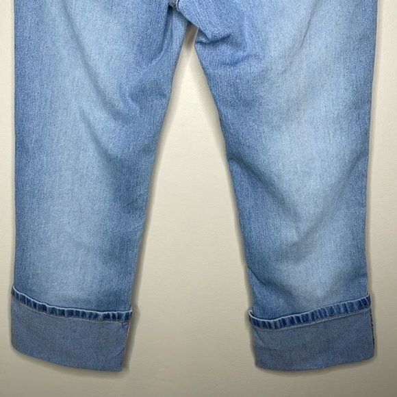 Vintage Y2K Angels Size 3 Light Wash Low Rise Rhinestone Cropped Cuffed Jeans - Picture 9 of 12